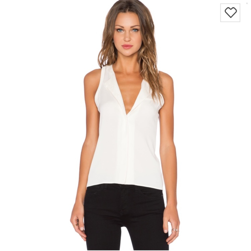 Ivory Halston Heritage Sleeveless Blouse